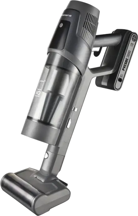 Polaris PVCSDC3000 Wi-Fi IQ Home Vertical Cordless Vacuum Cleaner, 800W, 40kPa Suction, Dry and Wet Cleaning, HEPA Filter, Li-Ion Battery, Gray