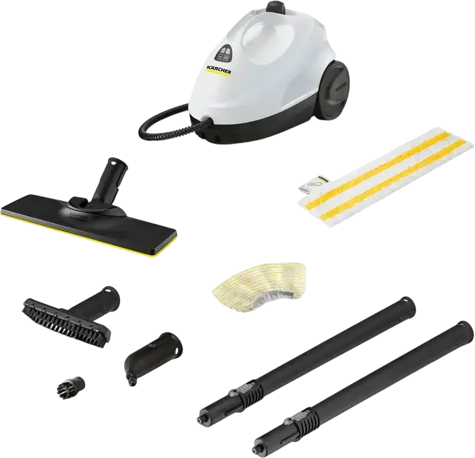Karcher SC 2 EasyFix Aparat de Curatat cu Abur 1.512-600.0, 1500W, 3.2 bar, Rezervor 1000ml, cu Duza de Podea, Duza de Mana si 5 Lavete, Alb