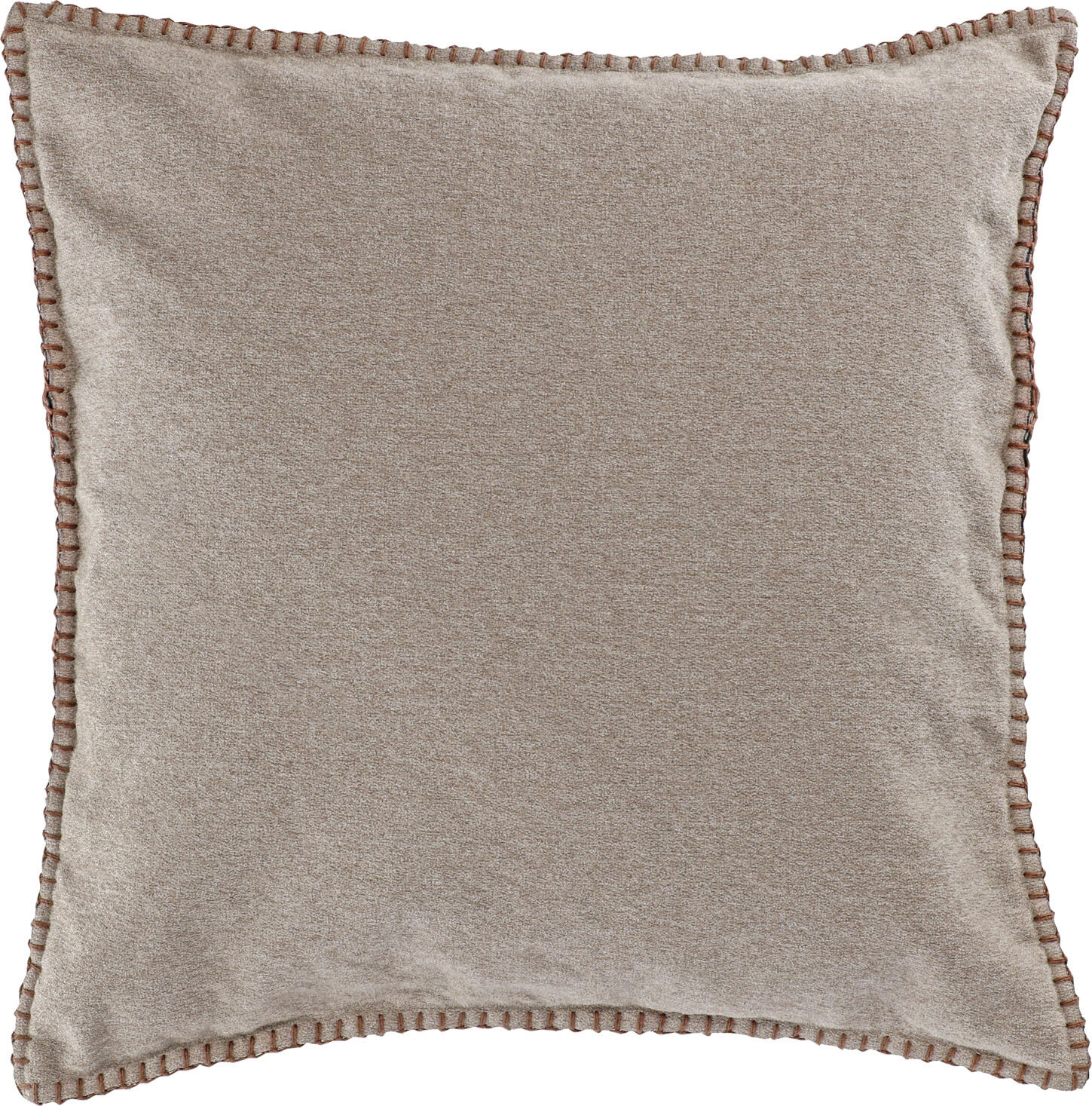 ERWIN M. Graz Pillow Cover, 40x40 cm, 100% Polyester, Felt Look, Zipper Closure, OEKO-TEX Standard 100, Taupe