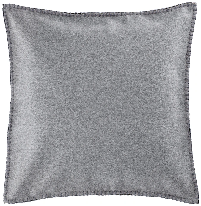 Husa Perna ERWIN M. LUSINI Graz, 40 x 40 cm, Gri, 100% Poliester, 360 g/m², Fermoar, Certificare OEKO-TEX Standard 100, Husă Decorativă Ușor de Îngrijit