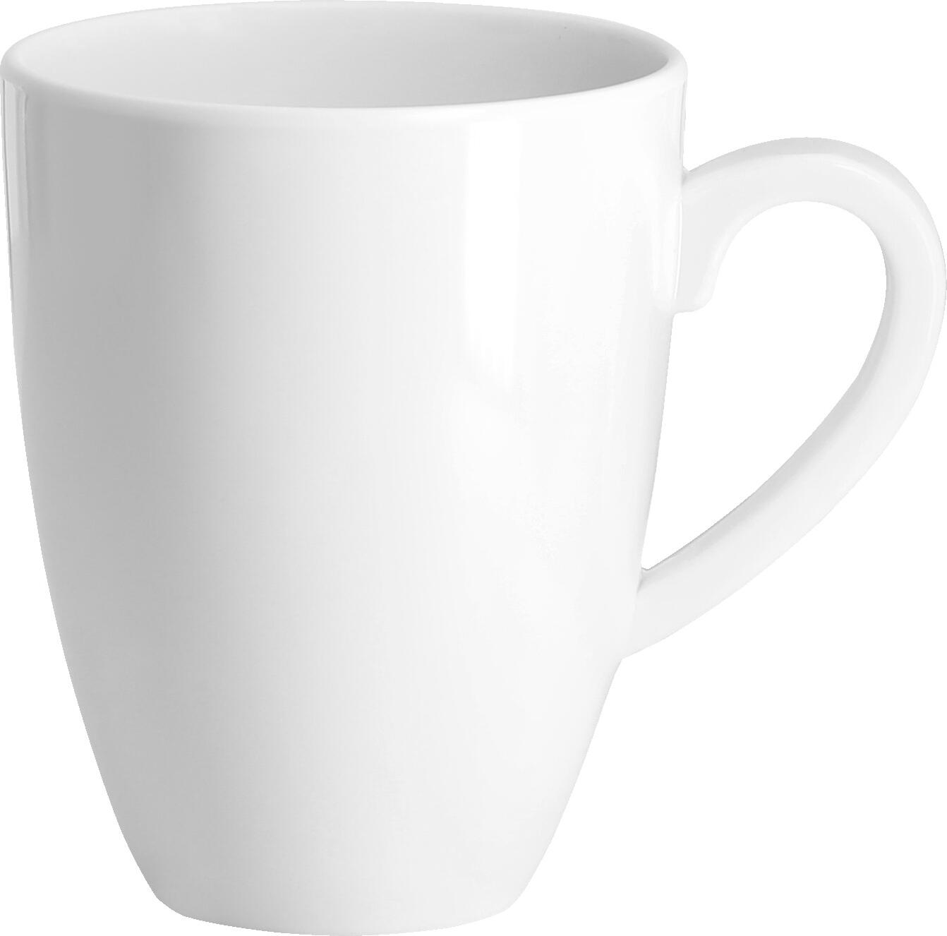 VEGA LUSINI Solutions GmbH Mug Wayne Becher Wayne Mug Wayne; 400 ml, 8.5x10.8 cm (ØxH); white; round; 4 piece / pack Becher Wayne; 400 ml, 8.5x10.8 cm (ØxH); weiß; rund; 4 Stück / Pack Melamine mug for hot and cold drinks. The mug is particularly durable due to impact and breakage resistance. The range of use is from -30   °C to +70   °C. Dishwasher safe. Not suitable for microwave or oven. Becher aus Melamin für Heiß- und Kaltgetränke. Der Becher ist besonders langlebig durch Stoß- und Bruchfestigkeit. Der Einsatzbereich ist von -30 °C bis +70 °C. Spülmaschinenfest. Nicht mikrowellengeeignet und nicht backofengeeignet.