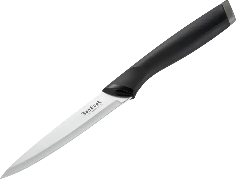 Tefal Essential K2219255 2-Piece Knife Set, Stainless Steel Utility Knife 12cm and Peeler, Soft Touch Plastic Handle, Acid Resistant
