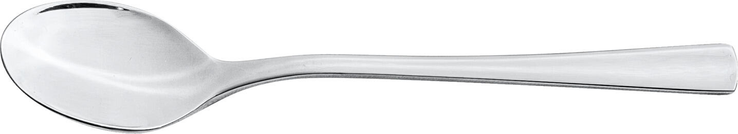 PULSIVA LUSINI Solutions GmbH Mocha/Espresso spoon Hamburg Mokka-/Espressolöffel Hamburg Mocha/Espresso spoon Hamburg; 11.4 cm (L); silver, handle silver; 12 piece / pack Mokka-/Espressolöffel Hamburg; 11.4 cm (L); silber, Griff silber; 12 Stück / Pack Chrome-stainless steel 18/0, rustproof. Elegant mocha/espresso spoon. Mirror polished. Material thickness 2.5 mm (measured at the thickest point of the table fork). Suitable for dishwasher. Chrom-Edelstahl 18/0, rostfrei. Der elegante Mokka-/Espressolöffel Hamburg kombiniert eine moderne, glänzende Optik mit einer stabilen 2,5 mm Materialstärke (gemessen an der stärksten Stelle der Menügabel). Er liegt angenehm in der Hand und ist ideal für Kaffeespezialitäten. Das pflegeleichte, spülmaschinengeeignete Material macht ihn perfekt für den täglichen Einsatz in Gastronomie und Hotellerie. Ihre Vorteile auf einen Blick: • Extrem robust - widerstandsfähig gegen Kratzer und Verformungen • Spülmaschinengeeignet – einfach zu reinigen • Magnetisch – optimal für Polier- und Sortiersysteme • Nickelfrei – ideal für Gäste mit Nickelallergie.