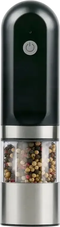Alpina Electric Salt and Pepper Grinder, Rechargeable Battery, Adjustable Ceramic Grinding Mechanism, LED Light, Fine to Coarse Setting
