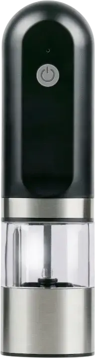 Alpina Electric Salt and Pepper Grinder, Rechargeable Battery, Adjustable Ceramic Grinding Mechanism, LED Light, Fine to Coarse Setting