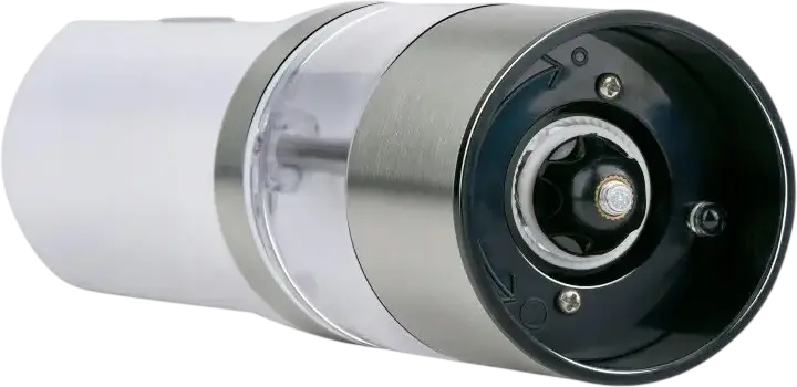 Alpina Electric Salt and Pepper Grinder, Rechargeable Battery, Adjustable Ceramic Grinding Mechanism, LED Light, Fine to Coarse Setting