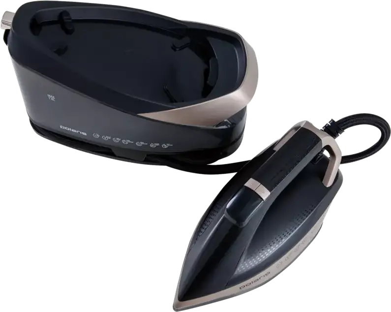 Polaris PSS7590K Steam Generator Iron, 3000W, 7.5 Bar Pressure, 450g/min Steam Boost, Pro 6 X-Slide Ceramic Soleplate, 1.6L Tank, Vertical Steaming