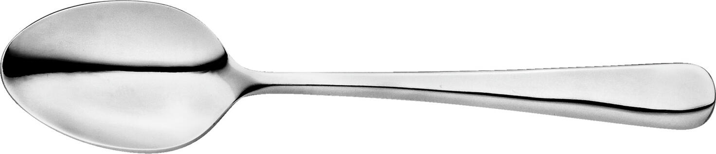 PULSIVA LUSINI Solutions GmbH Coffee spoon Florenz Kaffeelöffel Florenz Coffee spoon Florenz; 14.5 cm (L); silver, handle silver; 12 piece / pack Kaffeelöffel Florenz; 14.5 cm (L); silber, Griff silber; 12 Stück / Pack Chrome stainless steel 18/0. Plain coffee spoon. Material thickness 2.2 mm (measured at the strongest point of the table fork). Suitable for dishwasher. Chrom-Edelstahl 18/0, rostfrei. Der schlichte Kaffeelöffel Florenz aus Chrom-Edelstahl 18/0 bietet eine stabile, 2,2 mm (gemessen an der stärksten Stelle der Menügabel) starke Verarbeitung und eine hochglanzpolierte Oberfläche. Ideal für alle gastronomischen Konzepte, bei denen Zuverlässigkeit zählt. Das Material ist spülmaschinengeeignet und lässt sich schnell und einfach reinigen. Ihre Vorteile auf einen Blick: • Spülmaschinengeeignet – hygienisch & leicht zu reinigen • Magnetisch – kompatibel mit Polier- und Sortiersystemen • Nickelfrei – geeignet für Allergiker