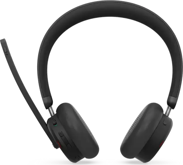 Casca Wireless Lenovo 6550 Dual-Mode ANC, Bluetooth 5.3, Anulare Activă a Zgomotului, Microfon Boom cu AI ENC, Baterie 60h, Certificare Microsoft Teams, Negru