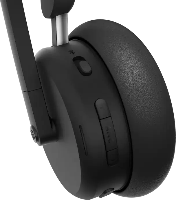 Casca Wireless Lenovo 6550 Dual-Mode ANC, Bluetooth 5.3, Anulare Activă a Zgomotului, Microfon Boom cu AI ENC, Baterie 60h, Certificare Microsoft Teams, Negru