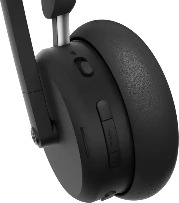 Casca Wireless Lenovo 6550 Dual-Mode ANC, Bluetooth 5.3, Anulare Activă a Zgomotului, Microfon Boom cu AI ENC, Baterie 60h, Certificare Microsoft Teams, Negru