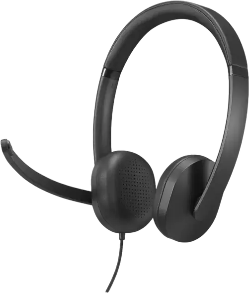 Casca Lenovo 5000 Wired VoIP 4XD1R88995, USB-C cu Adaptor USB-A, Reducere Zgomot AI, Certificare Microsoft Teams, Supra-aurala, Negru