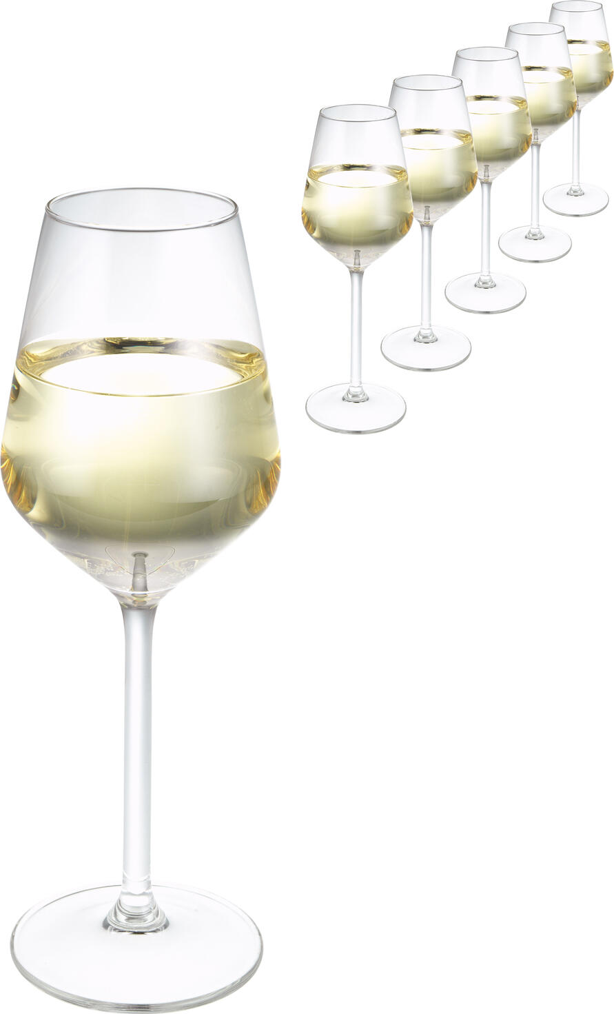 Pahar pentru vin alb Royal Leerdam Carre, 380 ml, Inaltime 217 mm, Diametru 58 mm, Sticla Transparenta, cu Picior Lung, Rezistent la Masina de Spalat Vase, Bol Angulat Elegant
