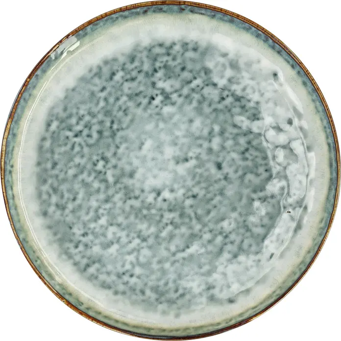 PULSIVA LUSINI Raja Round Dinner Plate, 27 cm, 4 pcs, Blue Reactive Glaze Colored Stoneware, Dishwasher and Microwave Safe, Without Flag