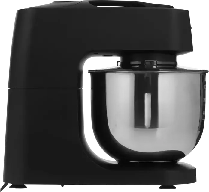 Robot de bucatarie Polaris PKM 1435 6-in-1, Mixer Planetar 1600W, Bol Inox 5L, Timer LCD, Angrenaje Otel ProGear, Carne si Blender, Negru