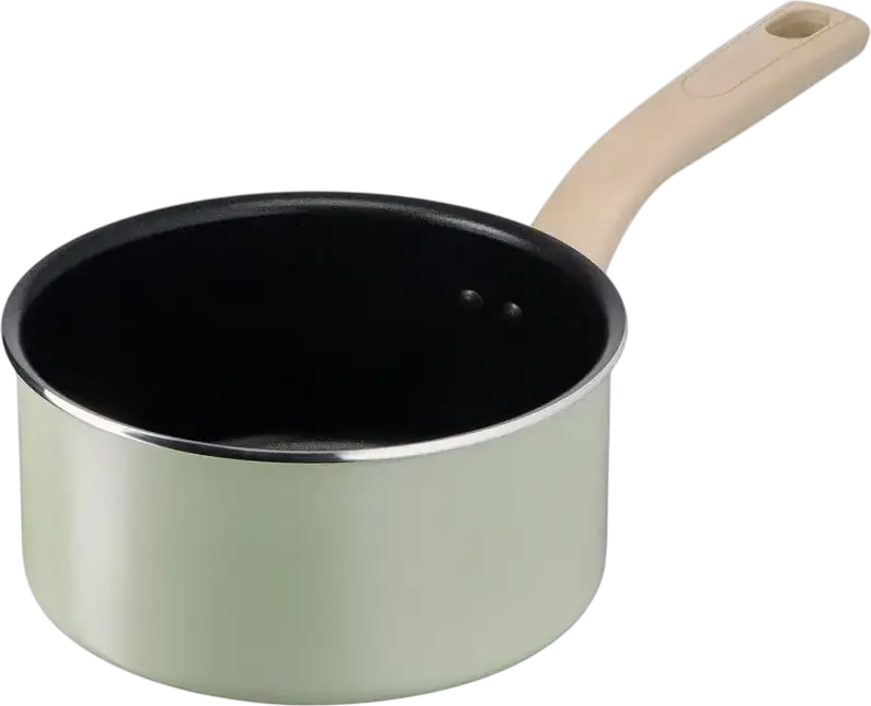 Tefal Blossom G1742324 Aluminum Saucepan 18cm 2.2L with Titanium Non-stick Coating and Glass Lid, Induction Compatible, Mint Green