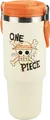 Термостакан Paladone One Piece PP16220OPNF, 900мл из нержавеющей стали с ручкой и крышкой с трубочкой, дизайн Straw Hat Pirates, кремовый