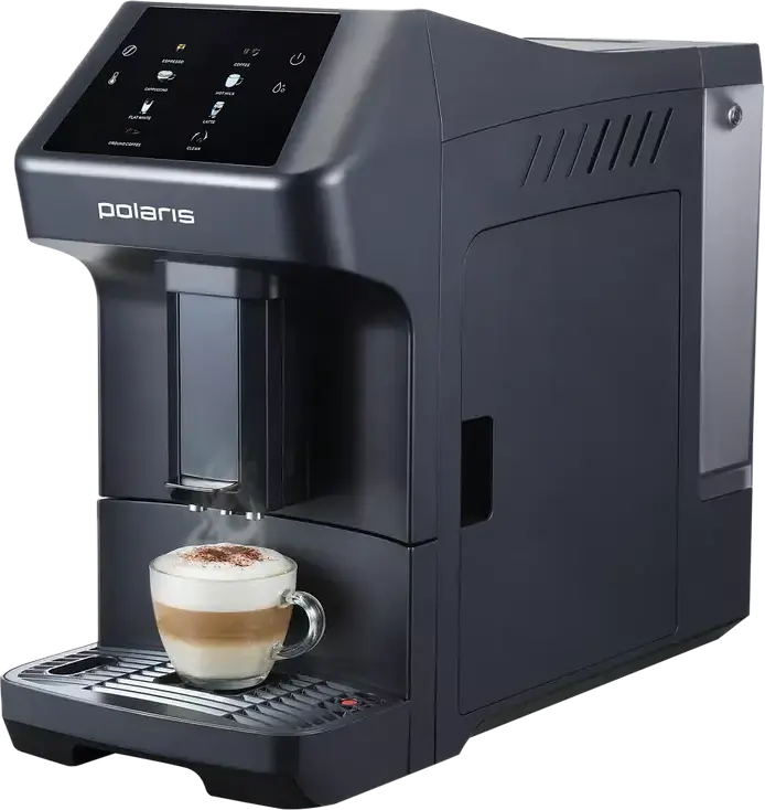 Aparat de cafea automat Polaris PACM 2056AC, 1450W, 20 Bar, Rezervor apa 1.8L, 12 Trepte Macinare, Spumitor Lapte Automat Profi-Cream, Negru