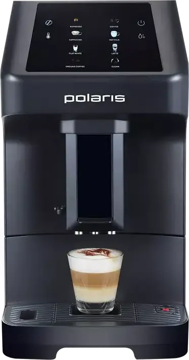 Aparat de cafea automat Polaris PACM 2056AC, 1450W, 20 Bar, Rezervor apa 1.8L, 12 Trepte Macinare, Spumitor Lapte Automat Profi-Cream, Negru