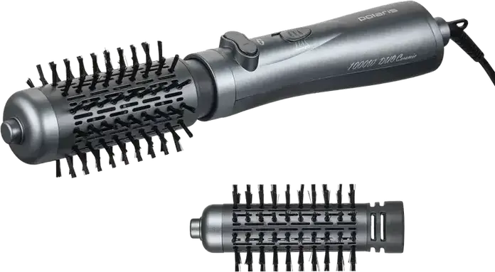 Polaris PHS1020RK Hot Air Styler Hair Dryer Brush 1000W DuoCeramic Coating Rotating Brush 3 Airflow Modes Cold Air Supply 2 Attachments 35mm 50mm