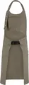 Jobeline Belt Bib Apron, Taupe, 88x80 cm, 65% Polyester 35% Cotton, Adjustable Neck Strap, Flexible Belt System, Side Patch Pocket with Pen Holder