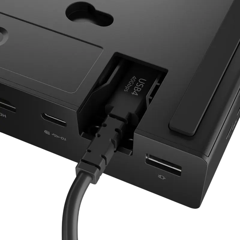 Lenovo ThinkPad USB4 Smart Dock 5500, 40Gbps, Incarcare 100W PD 3.1, 11 Porturi, Suport 8K@60Hz/Dual 4K@144Hz, HDMI 2.1, DP 1.4, RJ45, Negru