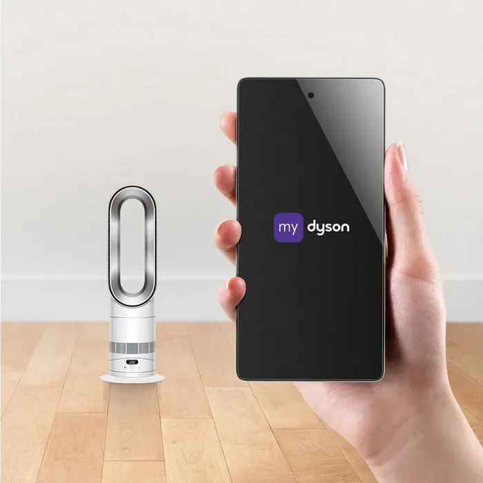 Ventilator cu Incalzitor Dyson Hot + Cool AM15, Tehnologie Air Multiplier, 2250W, Alb, Control App Smart, Alexa/Google/Siri, Ceramic, 20.5x58.5cm