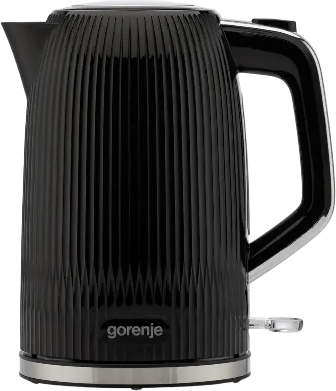 Fierbător electric Gorenje K17DPB Morning Duo, 1.7L, 2200W, Corp Plastic, Negru, Control Strix, Baza Rotativă 360 de grade, Protecție Fierbere Secate