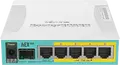MikroTik hEX PoE RB960PG Gigabit Ethernet Router, 5x 10/100/1000 Mbps Ports, Passive PoE Out Ports 2-5, USB Type A, RouterOS Level 4, White