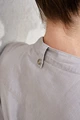 Jobeline Jacob Men's Short-Sleeved Chef's Shirt, Size 44, Cotton-Linen Blend 180 g/m², Breathable Straight Cut with Stand-up Collar and Snap Pockets