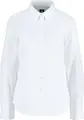 Bluza Jobeline Porter pentru femei cu maneca lunga, albă, amestec bumbac-poliester, croiala regular, cu cravata si tiv rotunjit