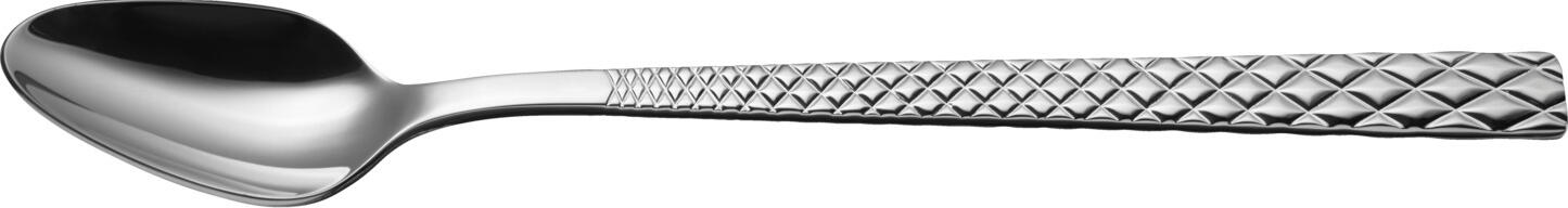 VEGA LUSINI Solutions GmbH Ice cream/Long drink spoon Brilio Eis-/Longdrinklöffel Brilio Ice cream/Long drink spoon Brilio; 21.5 cm (L); silver, handle silver; 12 piece / pack Eis-/Longdrinklöffel Brilio; 21.5 cm (L); silber, Griff silber; 12 Stück / Pack Chrome-nickel stainless steel 18/10. Modern ice cream/long drink spoon with a diamond-shaped relief in the handle area. Mirror polished. Material thickness 4.5 mm (measured at the strongest point of the table fork). Dishwasher safe. Chrom-Nickel-Edelstahl 18/10, rostfrei. Moderner Eis-/Longdrinklöffel mit einem rautenförmigen Relief im Griffbereich. Hochglanzpoliert. Gastronomiegerechte Materialstärke 4,5 mm (gemessen an der stärksten Stelle der Menügabel). Spülmaschinenfest.