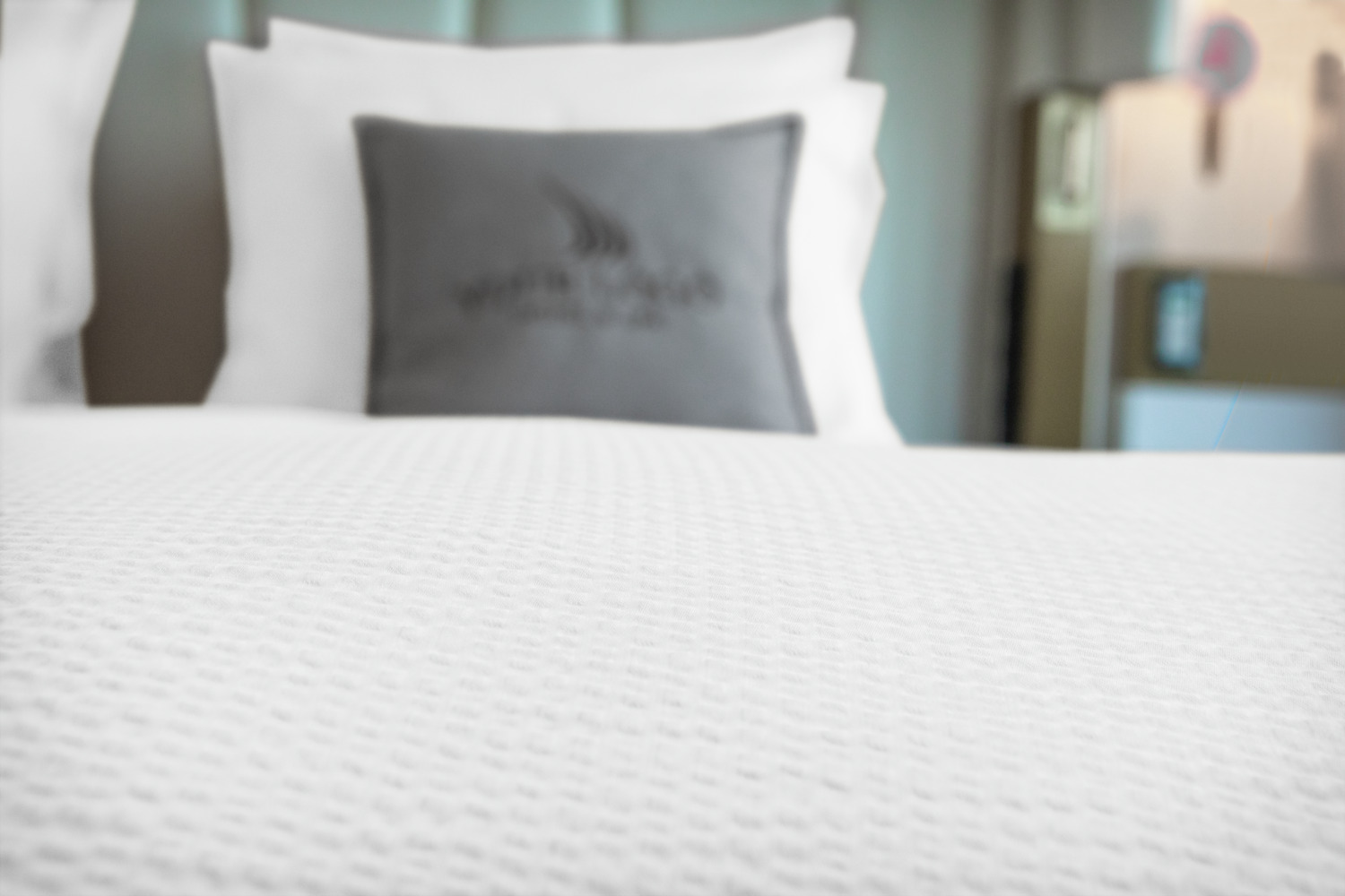 Husa pentru plapuma ERWIN M. LUSINI Antila, 100% Bumbac Satin cu Seersucker, 200 TC, Închidere Hotel, 135x200 cm, Alb, OEKO-TEX Standard 100