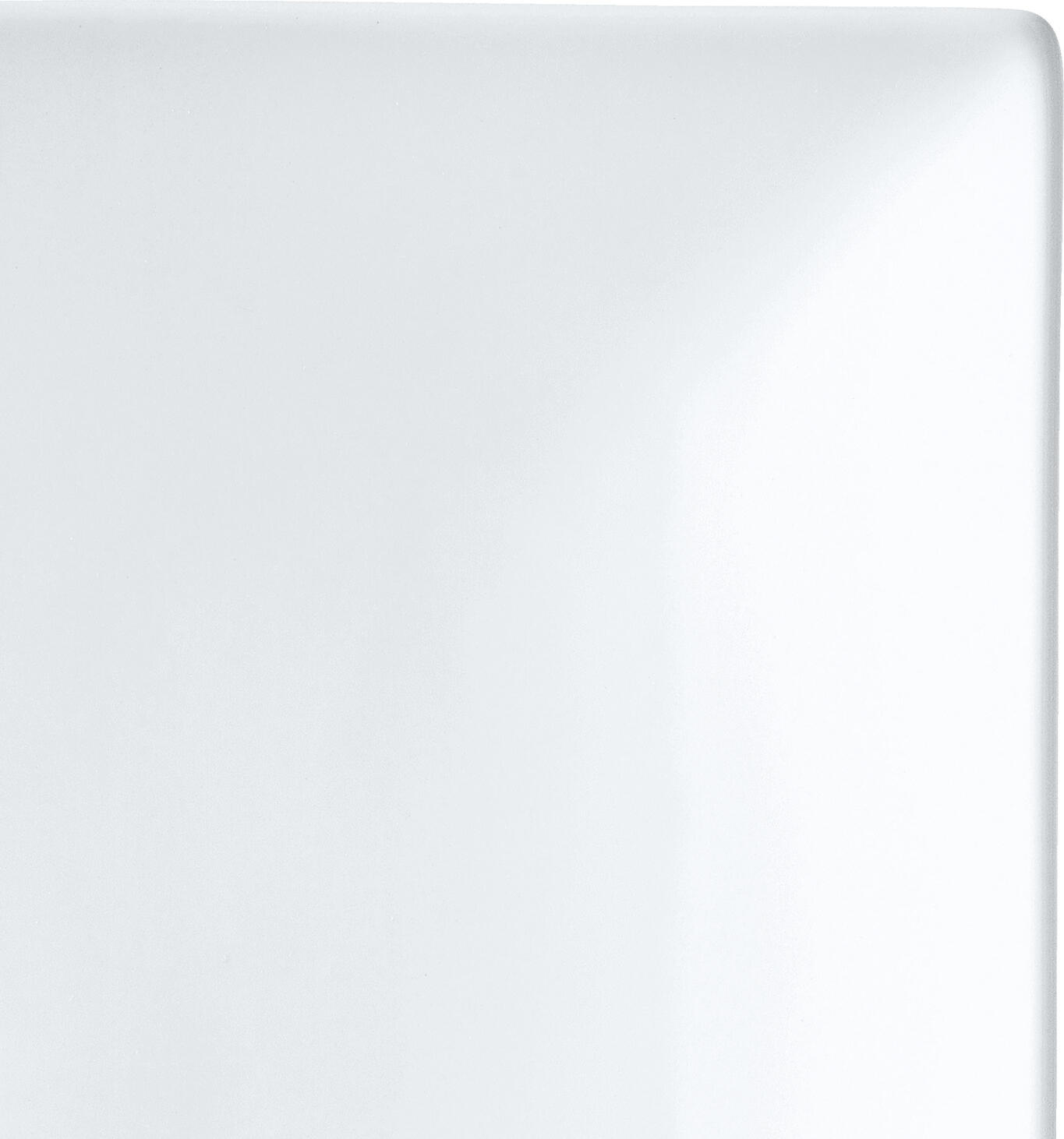 PULSIVA Jandra Square Porcelain Plate, White, 31 x 31 x 4.5 cm, Dishwasher and Microwave Safe, Large Mirror Surface