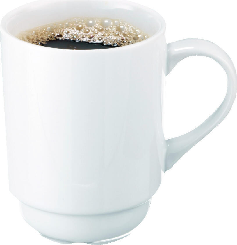 PULSIVA LUSINI Solutions GmbH Coffee mug Yari Kaffeebecher Yari Coffee mug Yari; 250 ml, 7.4x9.2 cm (ØxH); white; round; 6 piece / pack Kaffeebecher Yari; 250 ml, 7.4x9.2 cm (ØxH); weiß; rund; 6 Stück / Pack Shapely round mug with handle made of white porcelain. With practical drain gutter for condensation. Stackable, microwaveable and dishwasher safe. Weißer Porzellan-Becher. Stabil und robust. Mit praktischer Ablaufrinne für Kondenswasser. Spülmaschinenfest und mikrowellengeeignet.