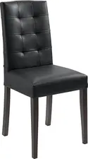 VEGA LUSINI Solutions GmbH Chair Newham Polsterstuhl Newham Chair Newham; 45x56x96 cm (WxDxH); seat black, base wenge; 2 piece / pack Polsterstuhl Newham; 45x56x96 cm (BxTxH); Sitz schwarz, Gestell wenge; 2 Stück / Pack Elegant upholstered chair with solid beech legs and imitation leather upholstery. Attractive topstitching on the backrest. Fire retardant cover. Only suitable for indoor use. Delivery is assembled. Eleganter Polsterstuhl mit massiven Buchenbeinen und Kunstlederbezug. Attraktive Absteppungen an der Rückenlehne. Feuerhemmender Bezug. Nur für den Innenbereich geeignet. Lieferung erfolgt montiert.