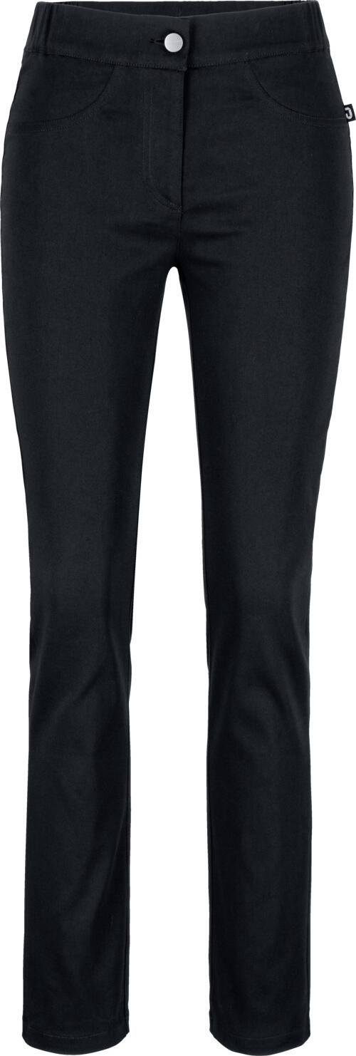 Jobeline Ellie Women's Long Trousers, Black, Size 50, Cotton-Polyester-Elastane Blend, Fitted Cut, Elasticated Waistband, OEKO-TEX Standard 100 Certified