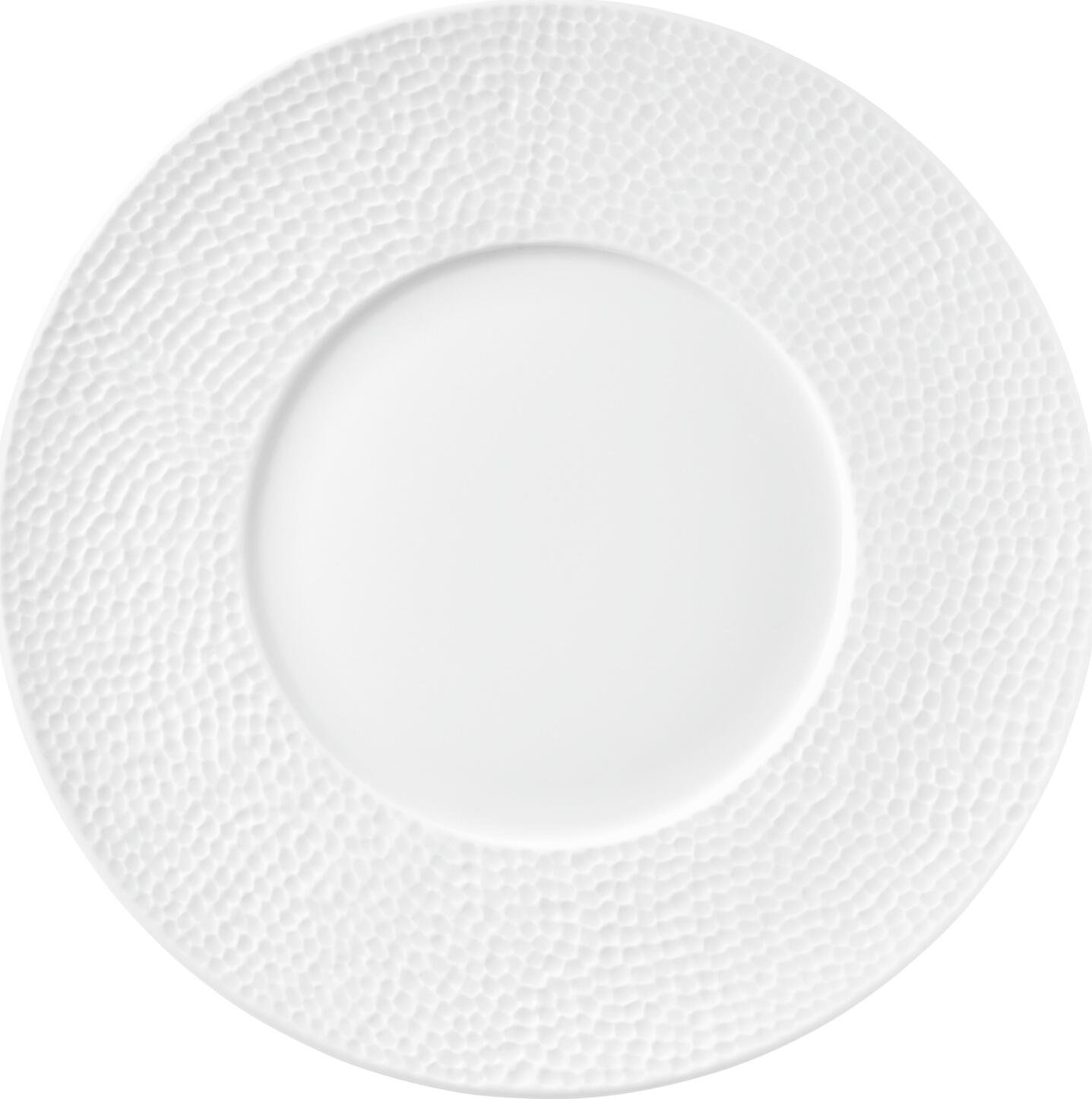 VEGA LUSINI Solutions GmbH Plate Pike flat Teller Pike flach Plate Pike flat; 26.7 cm (Ø); white; round; 6 piece / pack Teller Pike flach; 26.7 cm (Ø); weiß; rund; 6 Stück / Pack White plate made of porcelain. Wide plate flag with attractive hammered relief. Dishwasher safe and microwaveable. Weißer Teller aus Porzellan. Breite Tellerfahne mit attraktivem Hammerschlag-Relief. Spülmaschinenfest und mikrowellengeeignet.