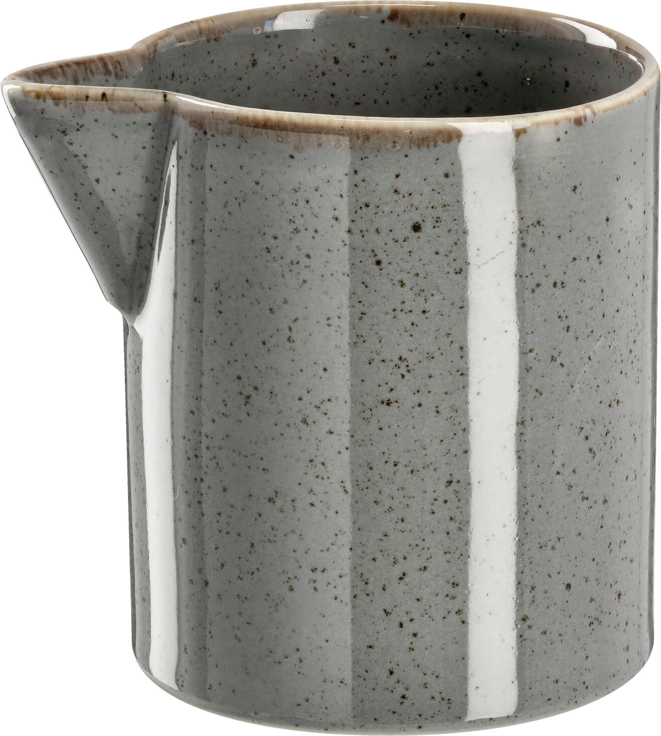 VEGA Sidina Porcelain Milk and Sauce Jug, 200 ml, Grey, Hand-Painted Unique Glaze, Dishwasher and Microwave Safe, Professional Catering
