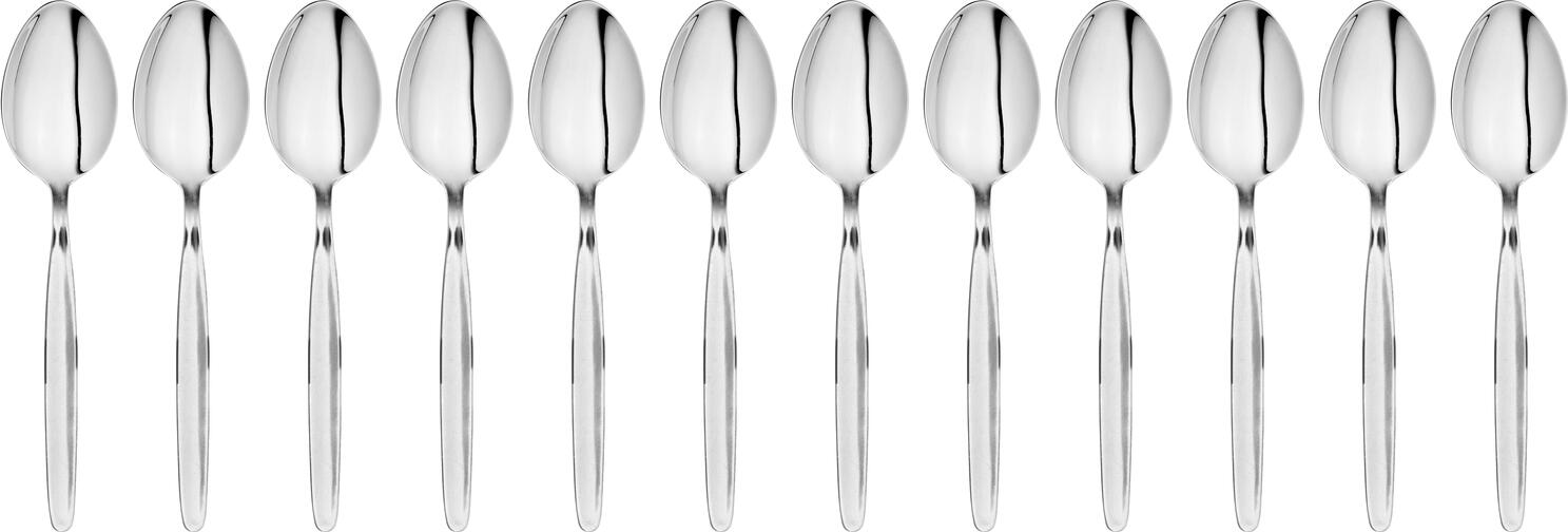 Pulsiva Basic Table Spoon, 18/0 Chrome-Stainless Steel, Rustproof, Matt Polished, 17.7 cm, Dishwasher Safe, Catering Grade