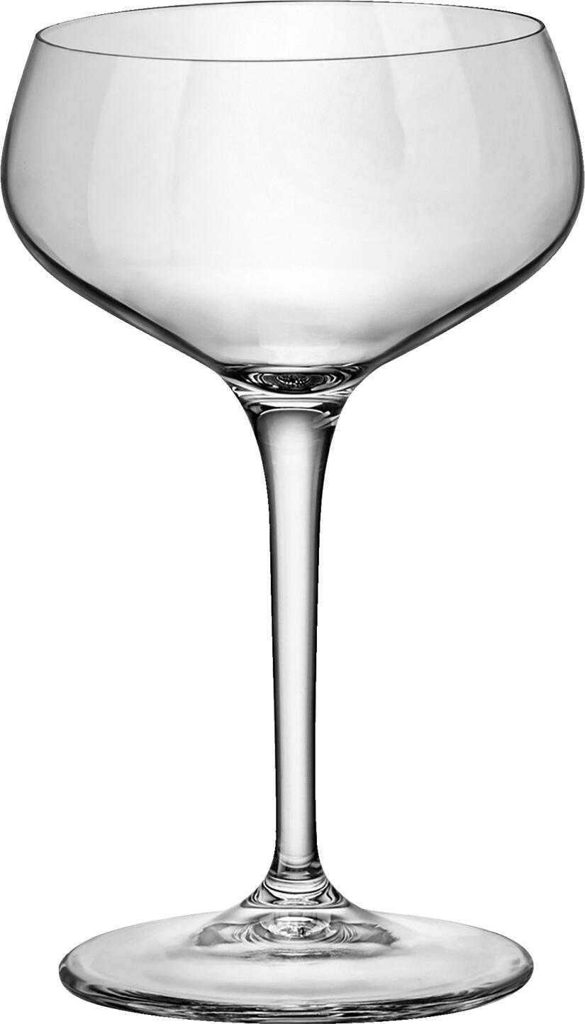 Bormioli Rocco Bartender Cocktail Coupe Glass, 305 ml, Transparent Glass, Dishwasher Safe, Professional Barware, Made in Italy
