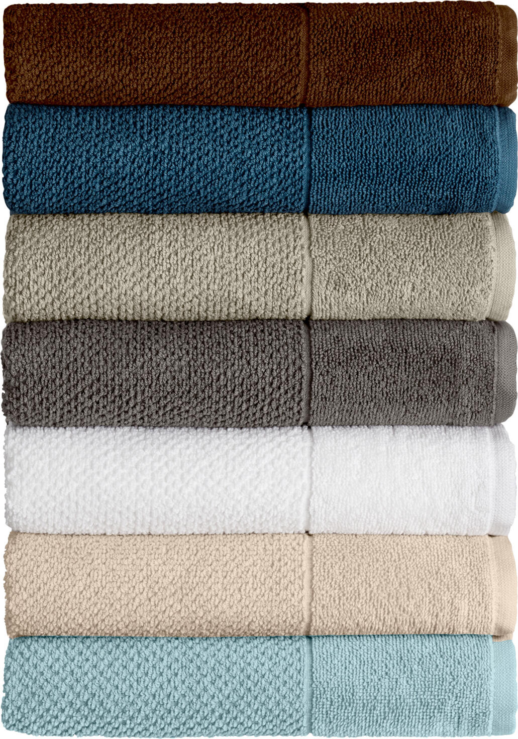 LUSINI Duo Shower Towel, White, 100% Cotton Twisted Terry 2-Ply, 70 x 140 cm, High Absorbency and Durability, Personalizable, 500 g/m²