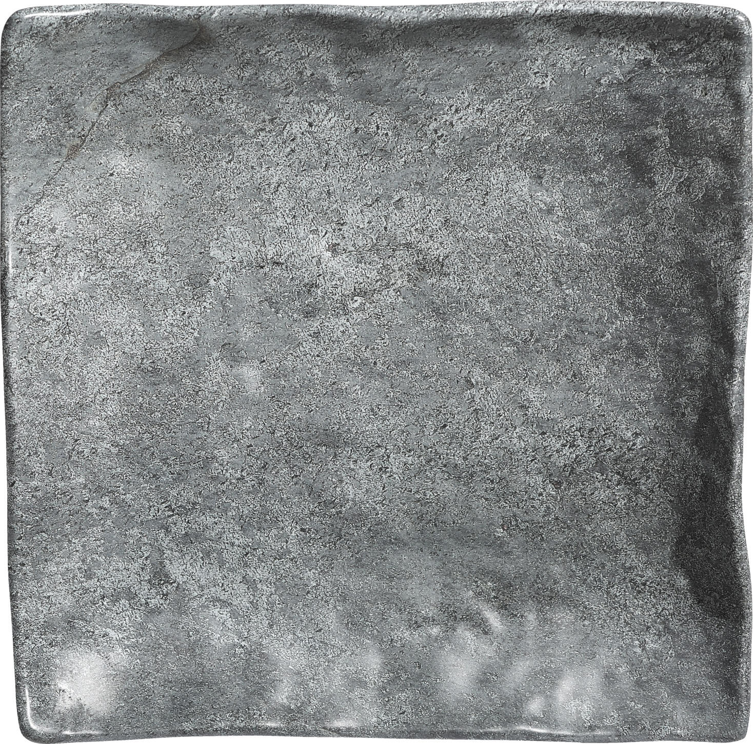 VEGA Clawson Square Platter, Grey Stone Look Melamine, Break Resistant, Dishwasher Safe, 25 x 25 x 4.1 cm