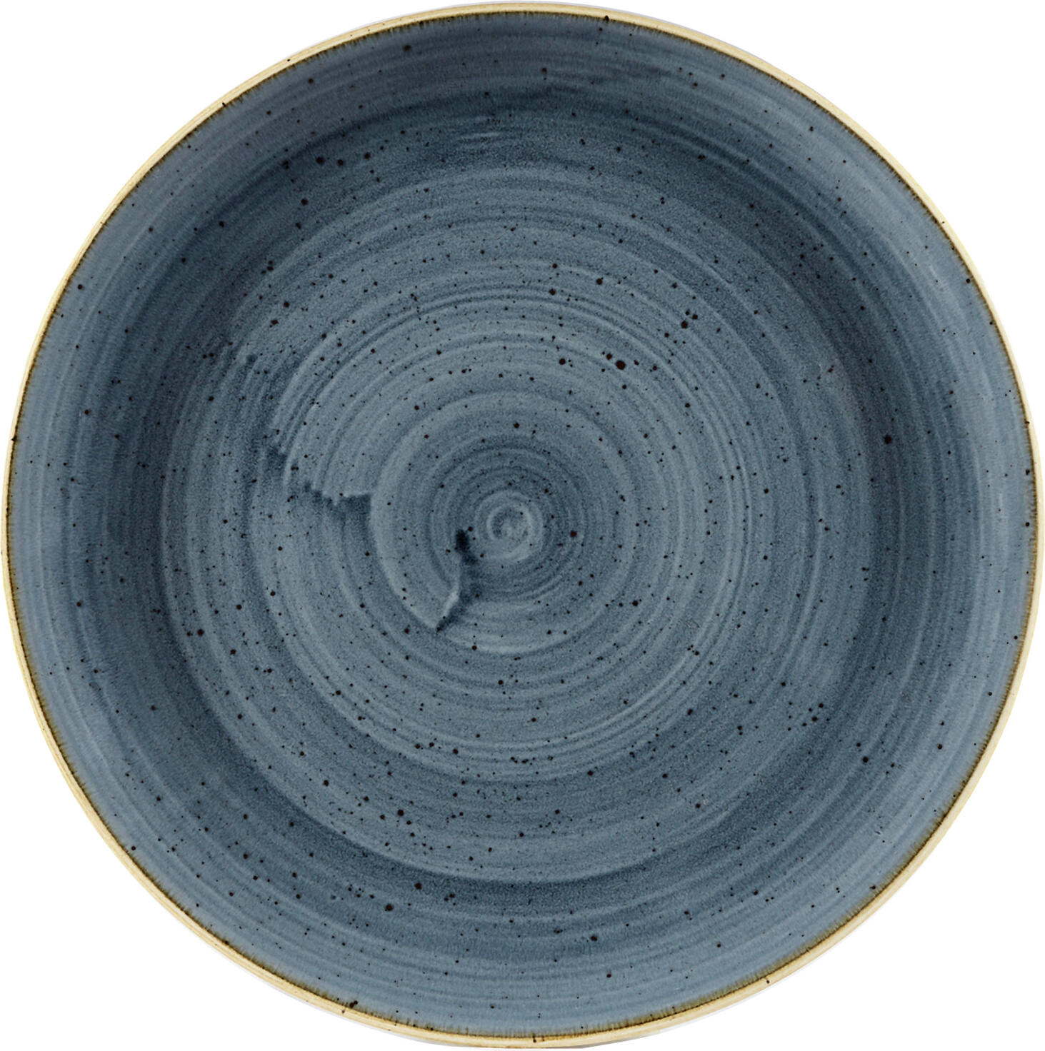 Churchill Stonecast Blueberry Coupe Plate 21.7cm, Super Vitrified Porcelain, Professional Catering Grade, Deep Blue Glaze, Made in England