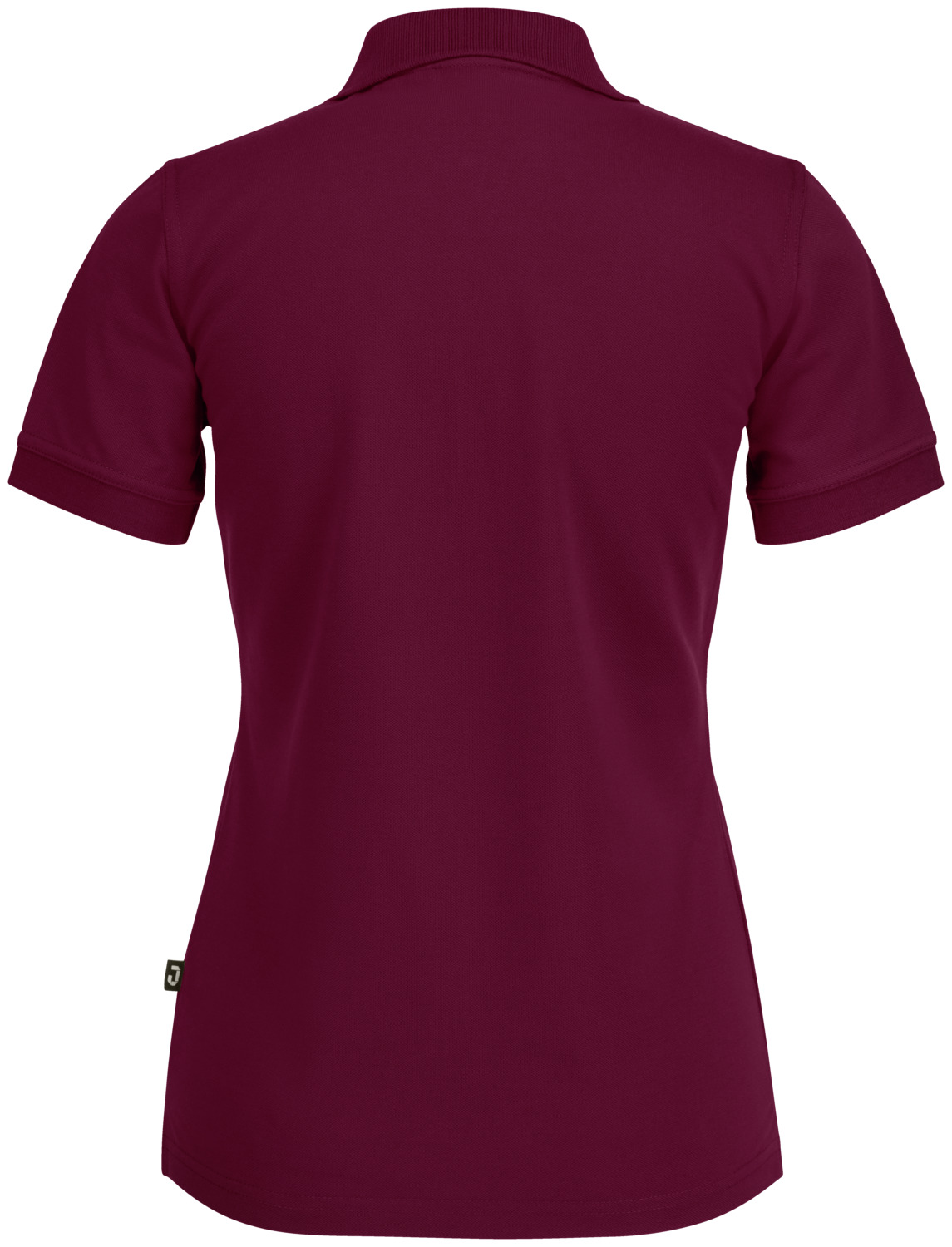 Jobeline Fly Women's Short-Sleeved Polo Shirt, Bordeaux, Size L, Superwash Polyester Cotton Blend, Straight Fit, OEKO-TEX Standard 100 Certified