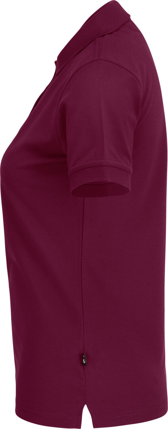 Jobeline Fly Women's Short-Sleeved Polo Shirt, Bordeaux, Size L, Superwash Polyester Cotton Blend, Straight Fit, OEKO-TEX Standard 100 Certified