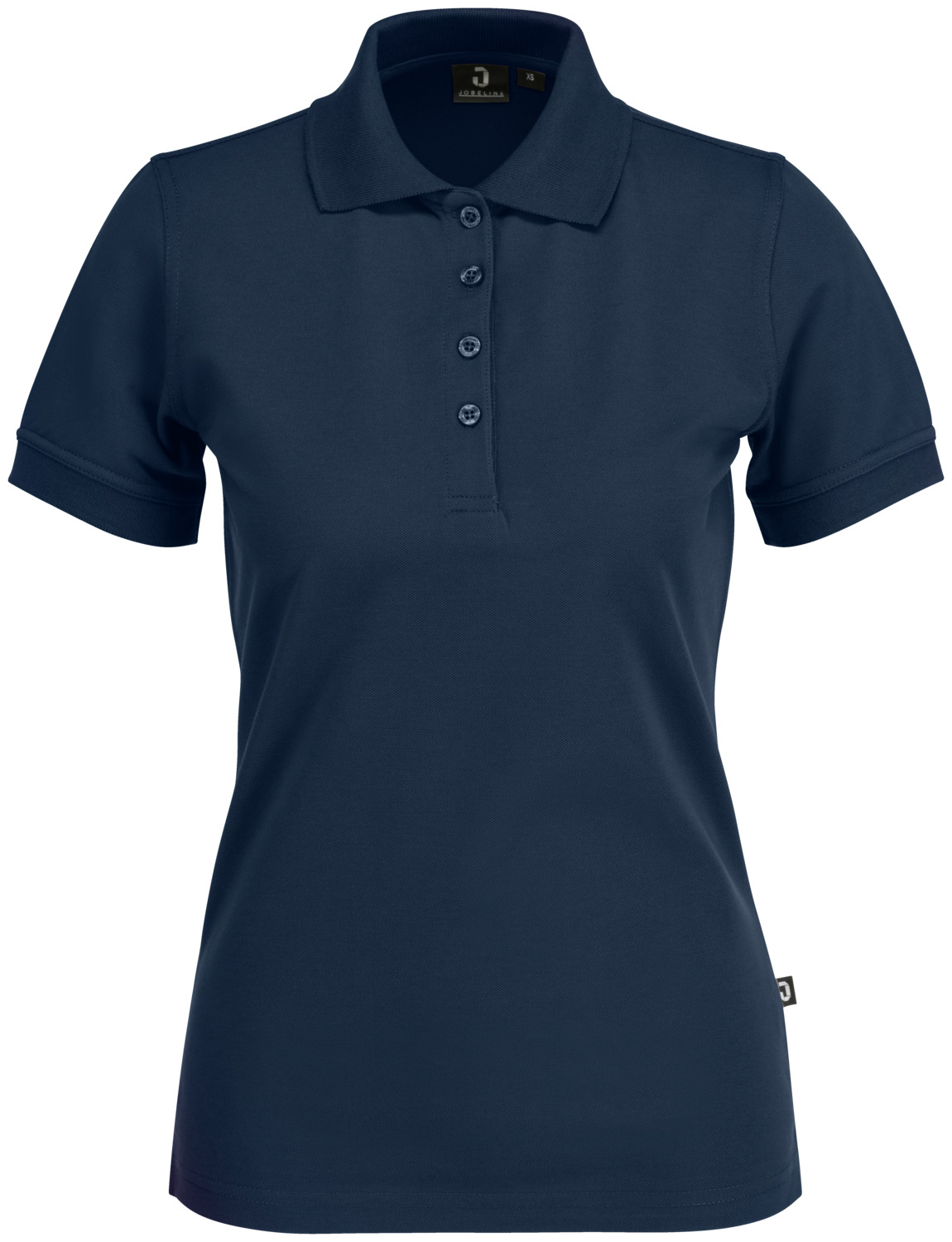 JOBELINE LUSINI Solutions GmbH Women's polo shirt Fly short sleeve Damen Poloshirt Fly Kurzarm Women's polo shirt Fly short sleeve; Size XL; navy Damen Poloshirt Fly Kurzarm; Kleidergröße XL; navy 65 % polyester, 35 % cotton. 60°C gentle wash. Short-sleeved polo shirt for women in superwash quality made from high-quality materials with optimum comfort. The easy-care polo shirt has a polo collar and flat-knit cuffs, a four-button placket and small side slits. Straight cut with a comfortable fit. Back length: 64 cm for size S. 65 % Polyester, 35 % Baumwolle. 60°-Schonwäsche. Kurzärmeliges Polo-Shirt für Damen in Superwash-Qualität aus hochwertigen Materialien mit optimalem Tragekomfort. Das pflegeleichte Poloshirt verfügt über einen Polokragen und Ärmelbündchen aus Flachstrick, eine Vierknopfleiste und kleine Seitenschlitze. Gerade geschnitten mit bequemer Passform. Rückenlänge: 64 cm in Gr S