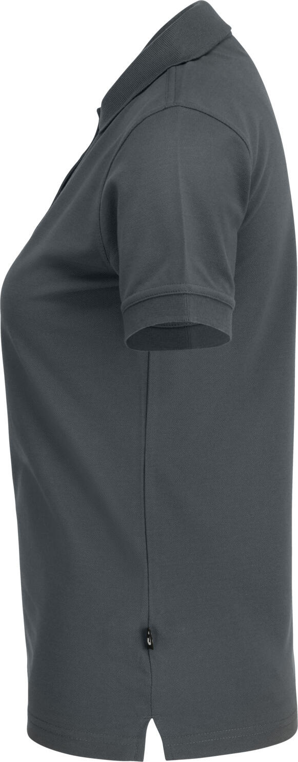 Jobeline Fly Women's Short-Sleeved Polo Shirt, Graphite, Superwash Polyester Cotton Blend, Straight Fit, OEKO-TEX Standard 100 Certified