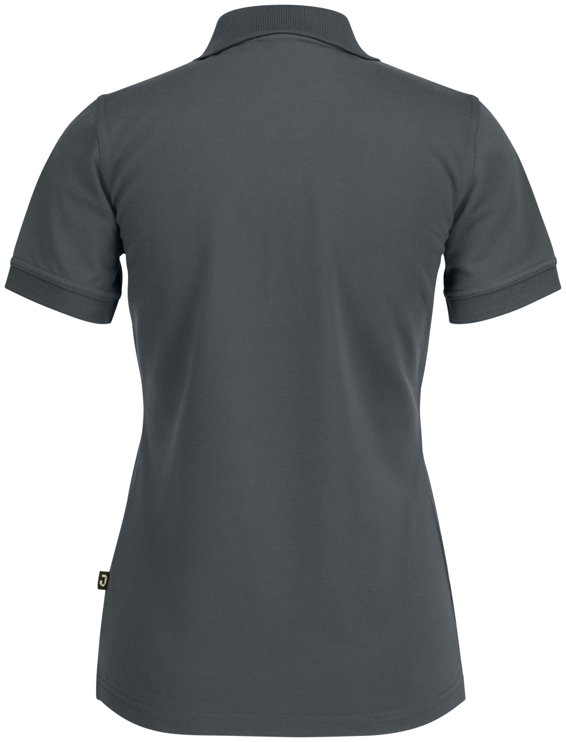 Jobeline Fly Women's Short-Sleeved Polo Shirt, Graphite, Superwash Polyester Cotton Blend, Straight Fit, OEKO-TEX Standard 100 Certified