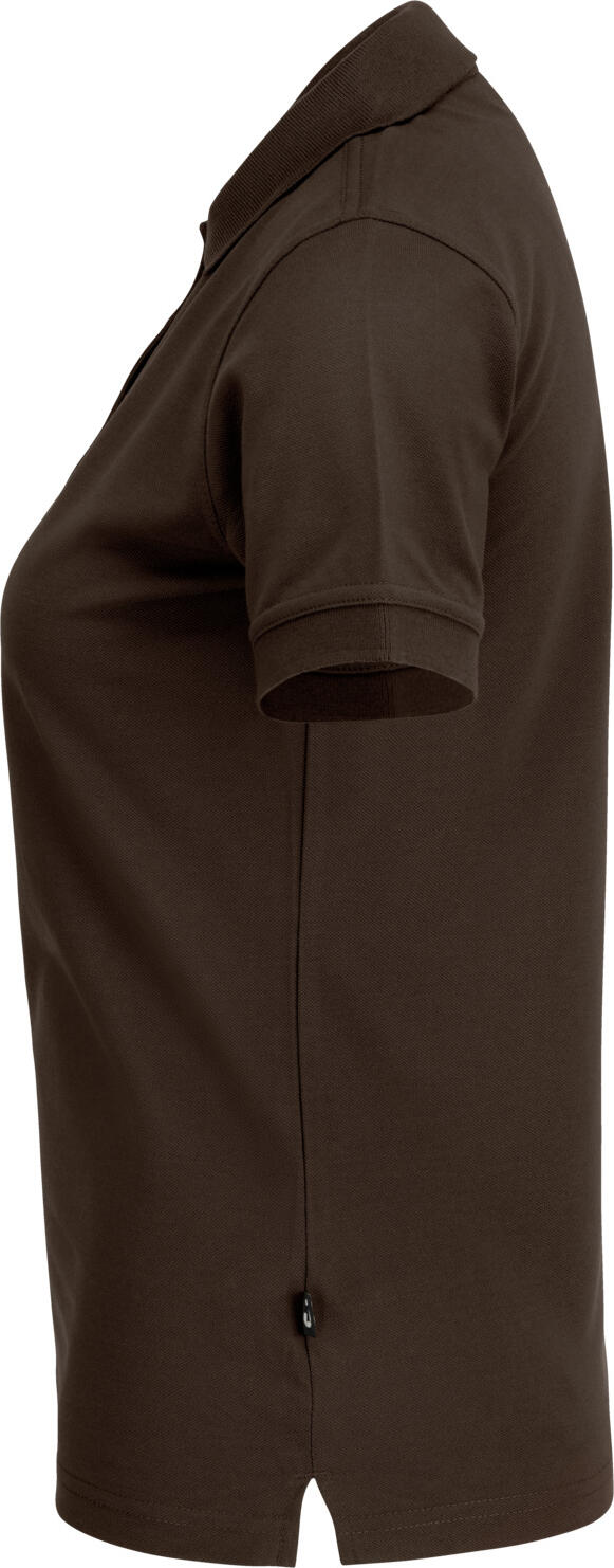 Jobeline Fly Women's Short-Sleeved Polo Shirt, Coca Brown, Size S, Superwash Polyester Cotton Blend, Straight Fit, OEKO-TEX Standard 100 Certified